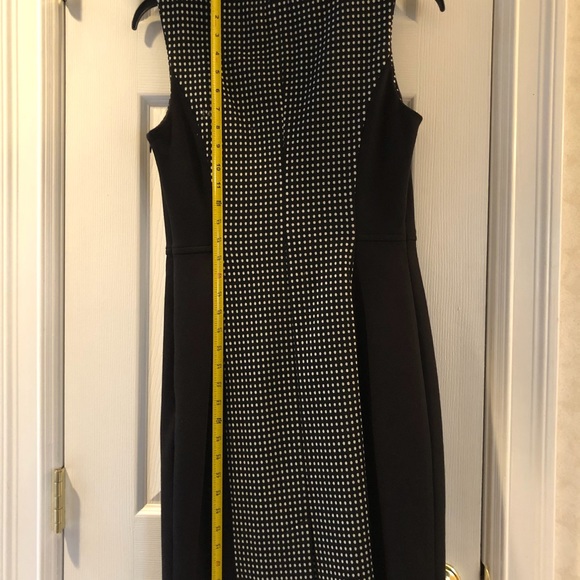 Charter Club Sheath dress size 4. Black with white and black center column. - Picture 5 of 6